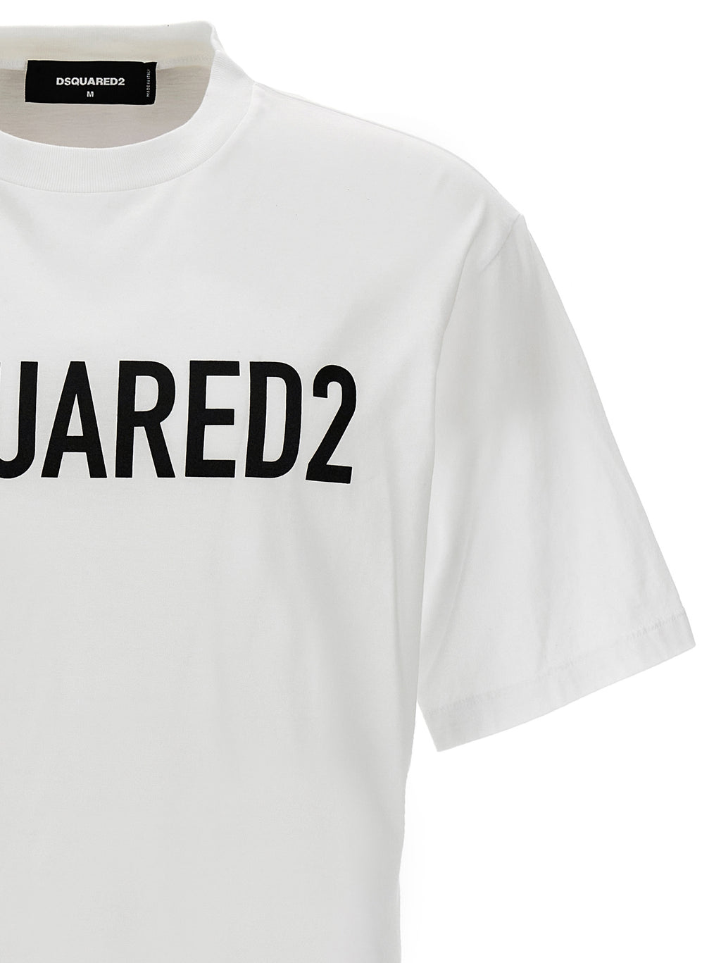T-shirt en coton bicolore de Dsquared², style décontracté avec logo visible, manches courtes et coupe moderne.