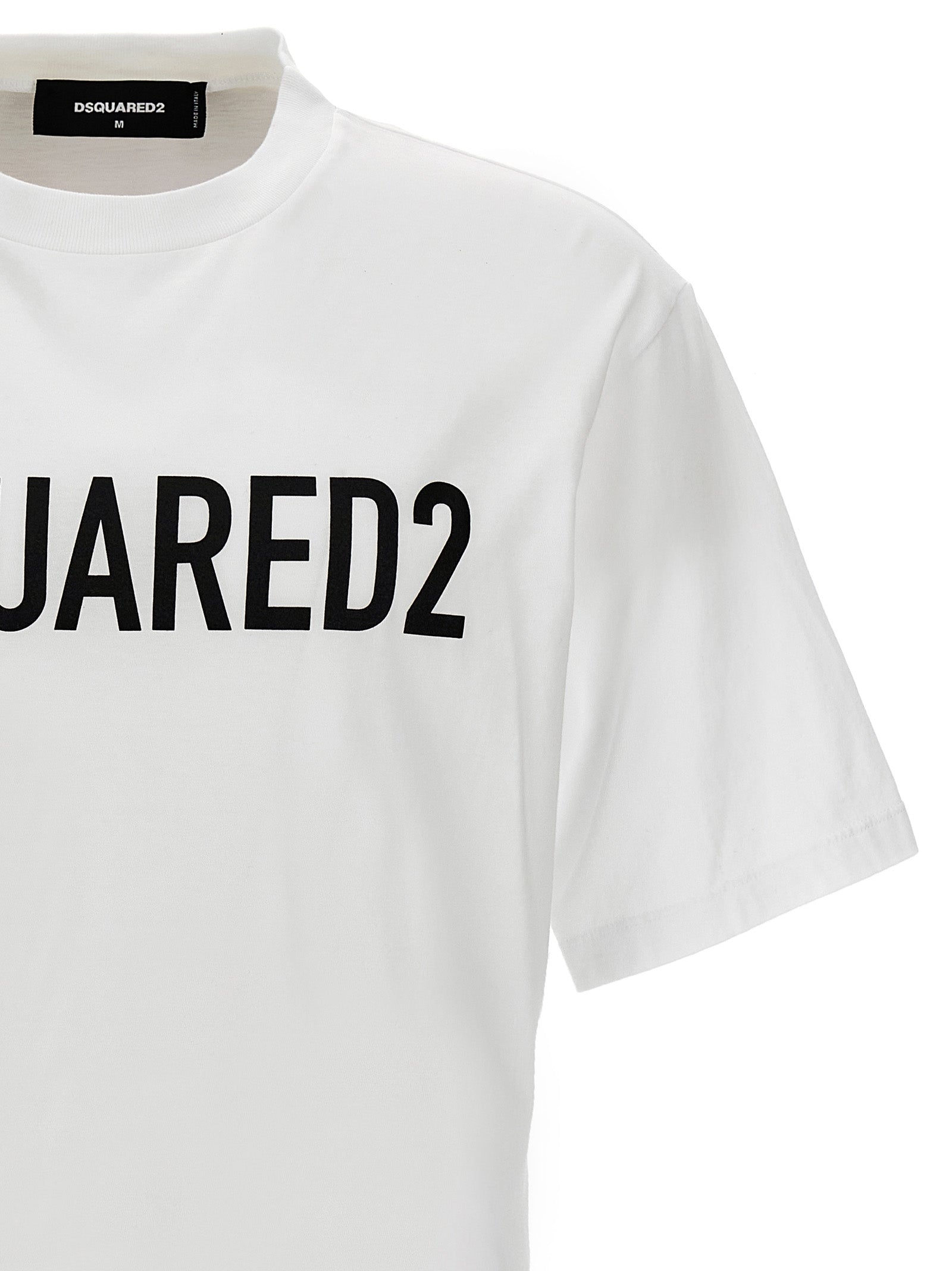 T-shirt en coton bicolore de Dsquared², style décontracté avec logo visible, manches courtes et coupe moderne.