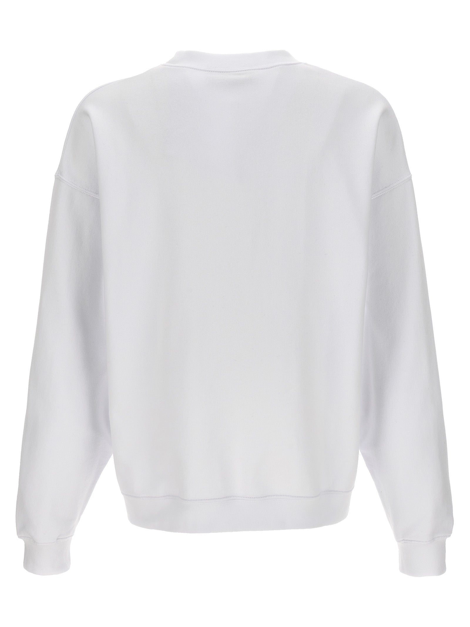 Sweat-shirt blanc en coton de la marque Dsquared², coupe décontractée et logo discret visible sur le devant.