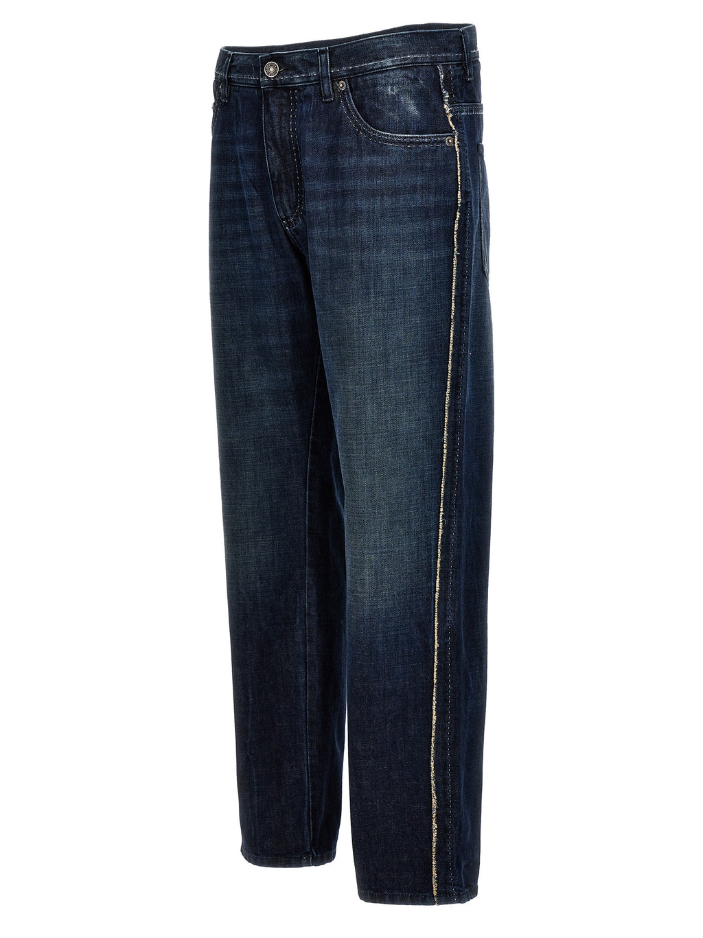 Jean skinny en coton bleu de Dolce & Gabbana, ajusté et moderne, visible avec détails de couture et taille classique.