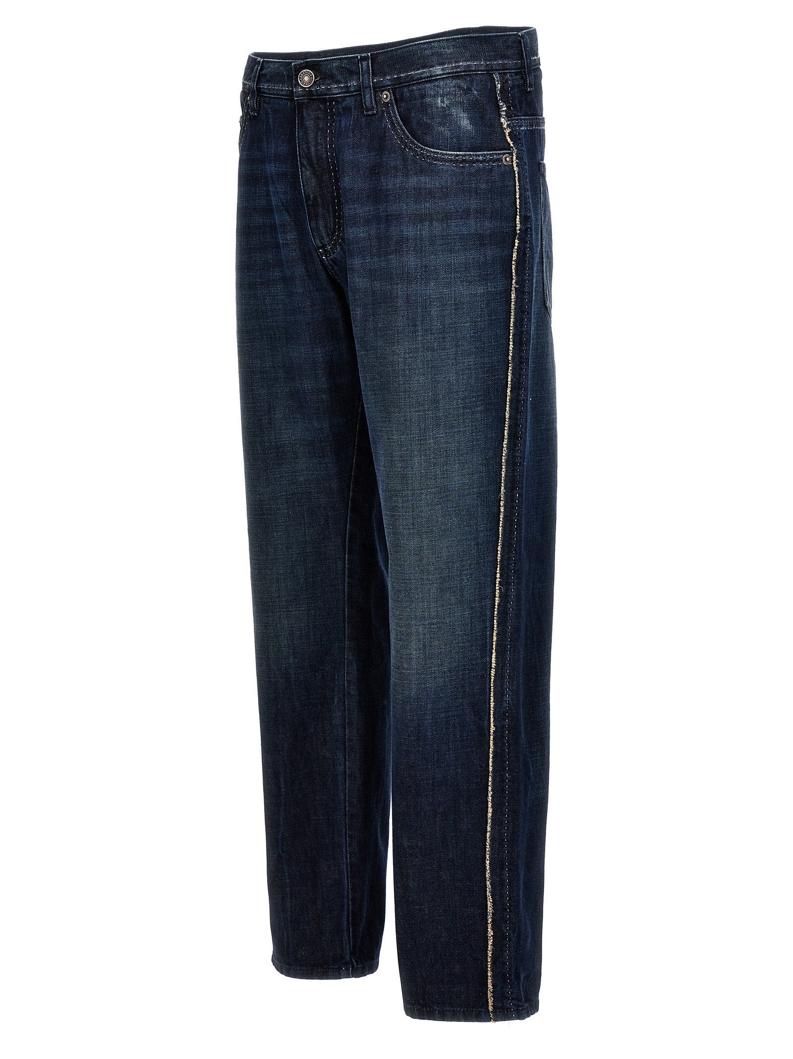 Jean skinny en coton bleu de Dolce & Gabbana, ajusté et moderne, visible avec détails de couture et taille classique.