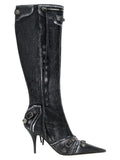 Balenciaga Black Lamb Leather Over The Knee