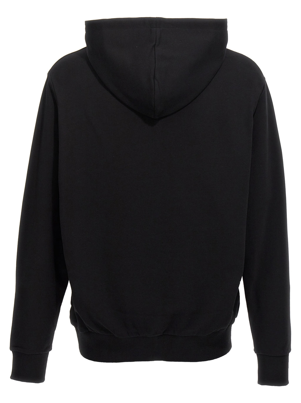 Sweat-shirt en coton bicolore Balmain, coupe décontractée avec logo Balmain visible, porté sur un mannequin.