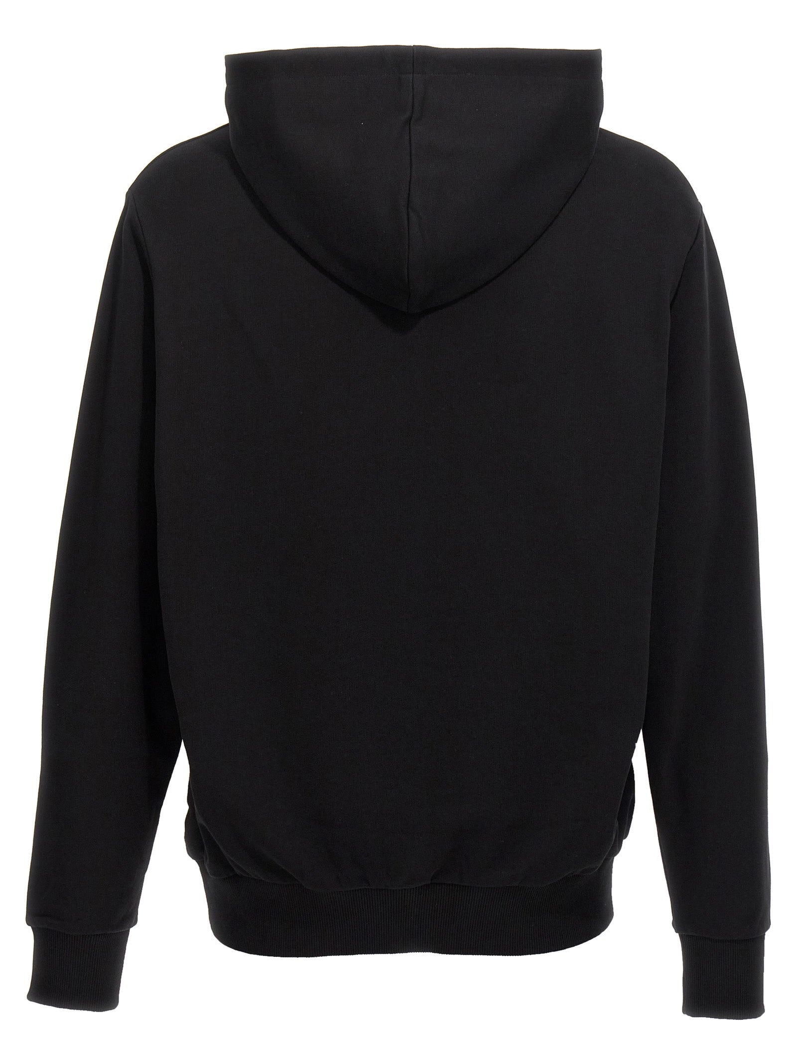 Sweat-shirt en coton bicolore Balmain, coupe décontractée avec logo Balmain visible, porté sur un mannequin.