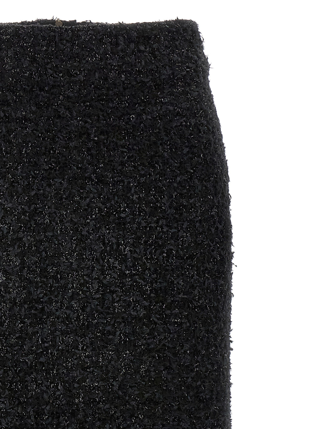 Jupe midi noire en coton de la marque Balenciaga, style élégant et tendance, visible avec sa coupe fluide et tissu doux.