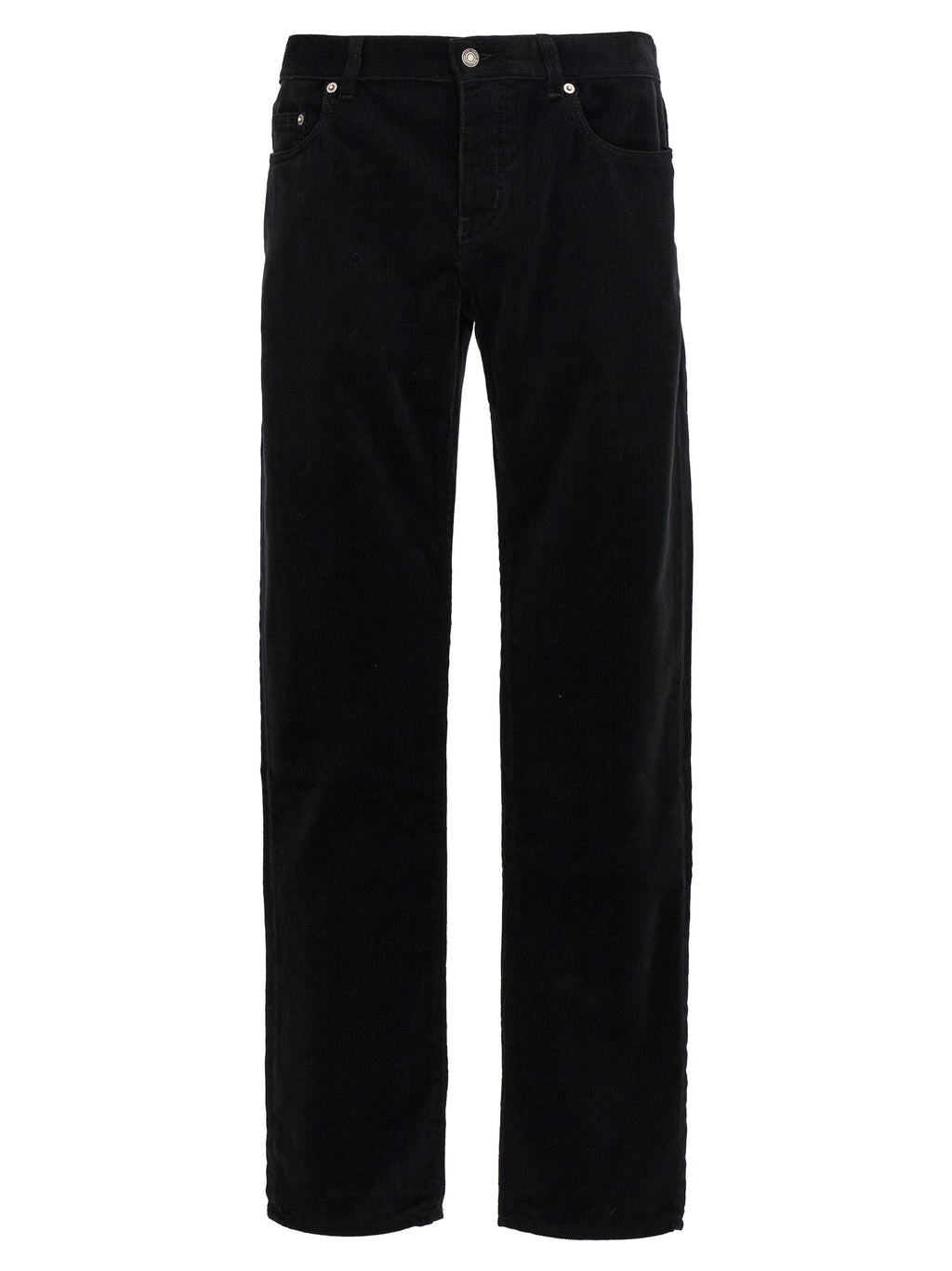 Pantalon décontracté en coton noir de Saint Laurent, style élégant et confortable, avec coupe classique et détails subtils.