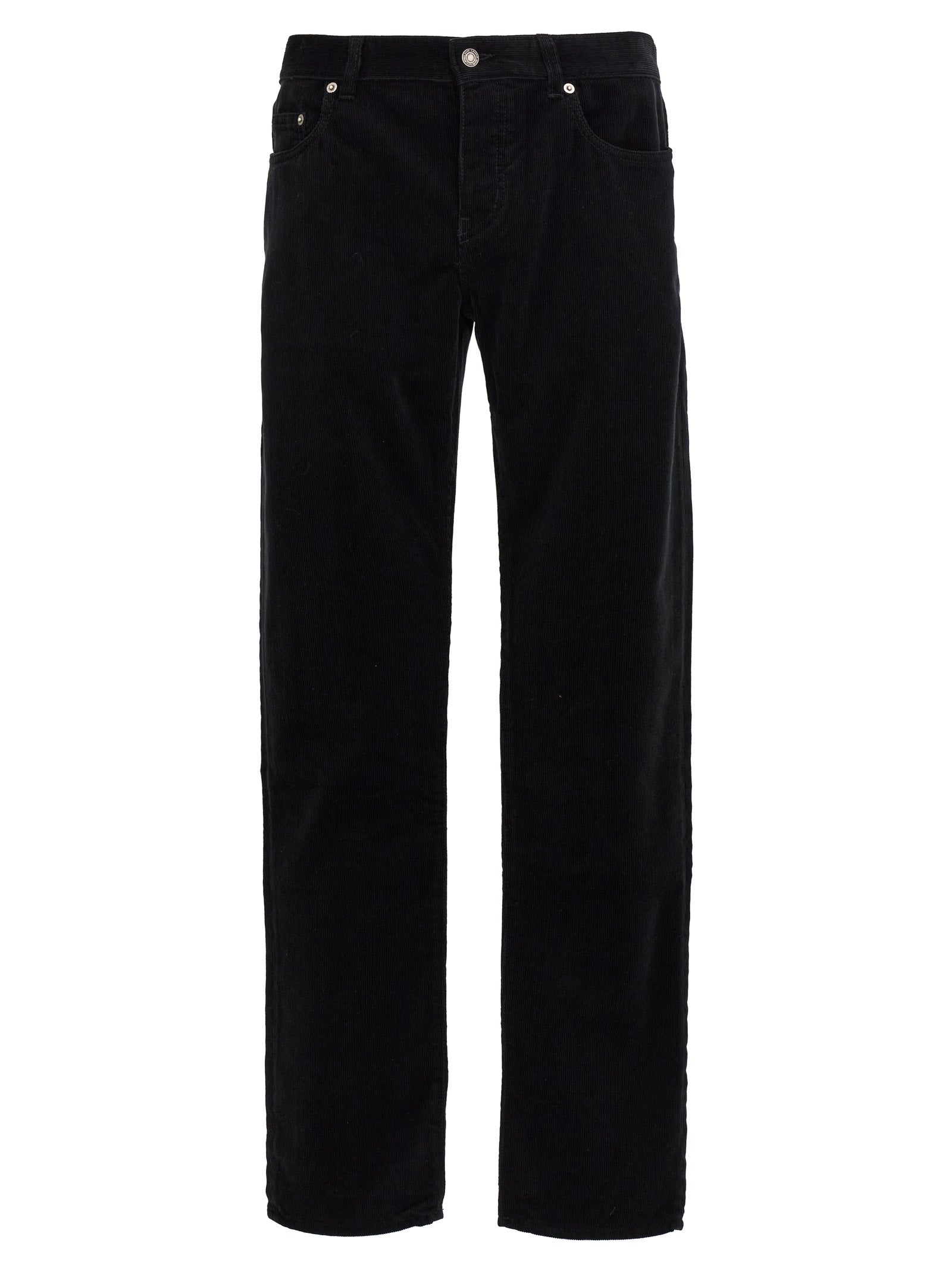 Pantalon décontracté en coton noir de Saint Laurent, style élégant et confortable, avec coupe classique et détails subtils.