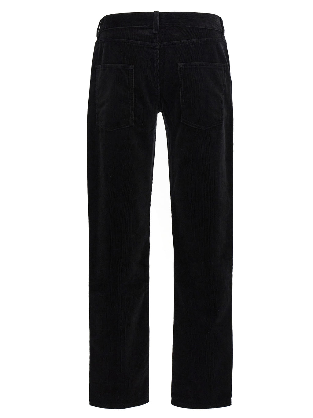 Pantalon décontracté noir en coton de la marque Saint Laurent, style moderne et confortable, vue de face sur un mannequin.
