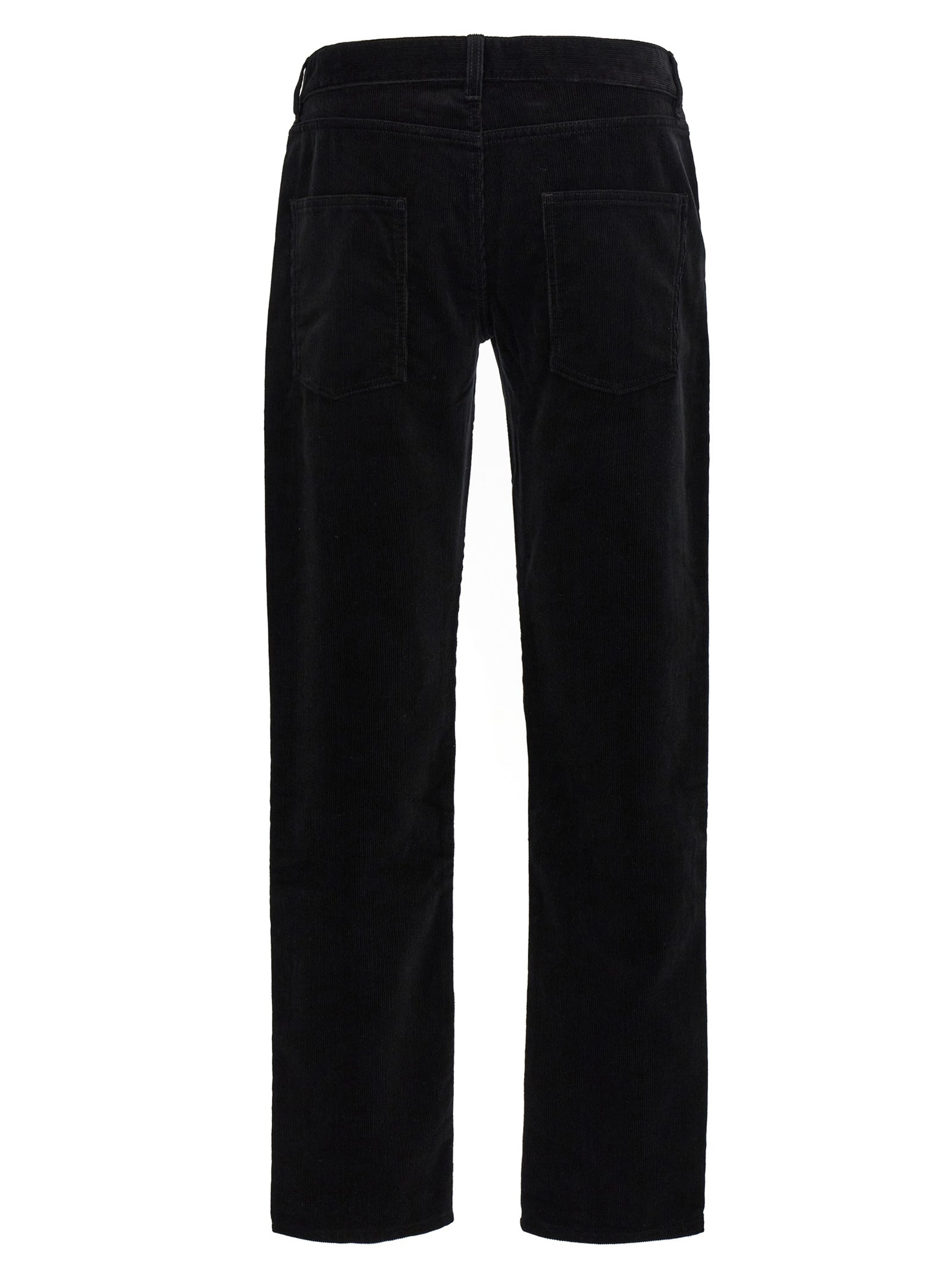 Pantalon décontracté noir en coton de la marque Saint Laurent, style moderne et confortable, vue de face sur un mannequin.