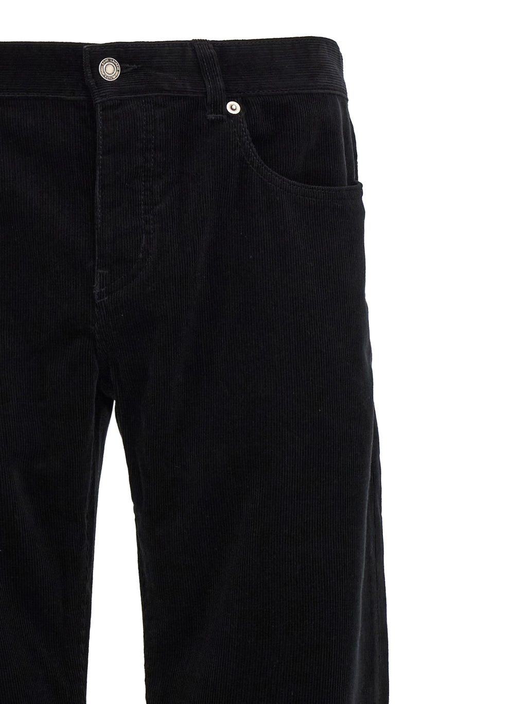 Pantalon décontracté en coton noir de Saint Laurent, style élégant et confortable pour un look casual.