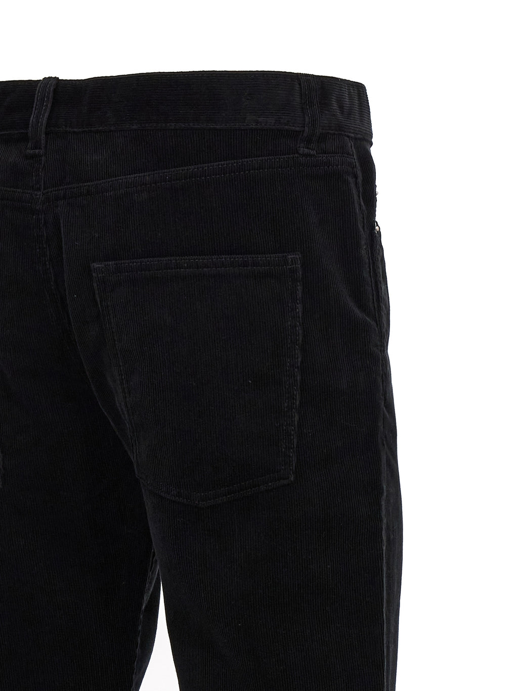 Pantalon décontracté en coton noir de la marque Saint Laurent, coupe élégante et tissu doux visible sur l’image.