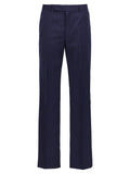 Pantalon en laine bleue Givenchy pour homme, coupe élégante et ajustée, détails sophistiqués, tissu de haute qualité visible.