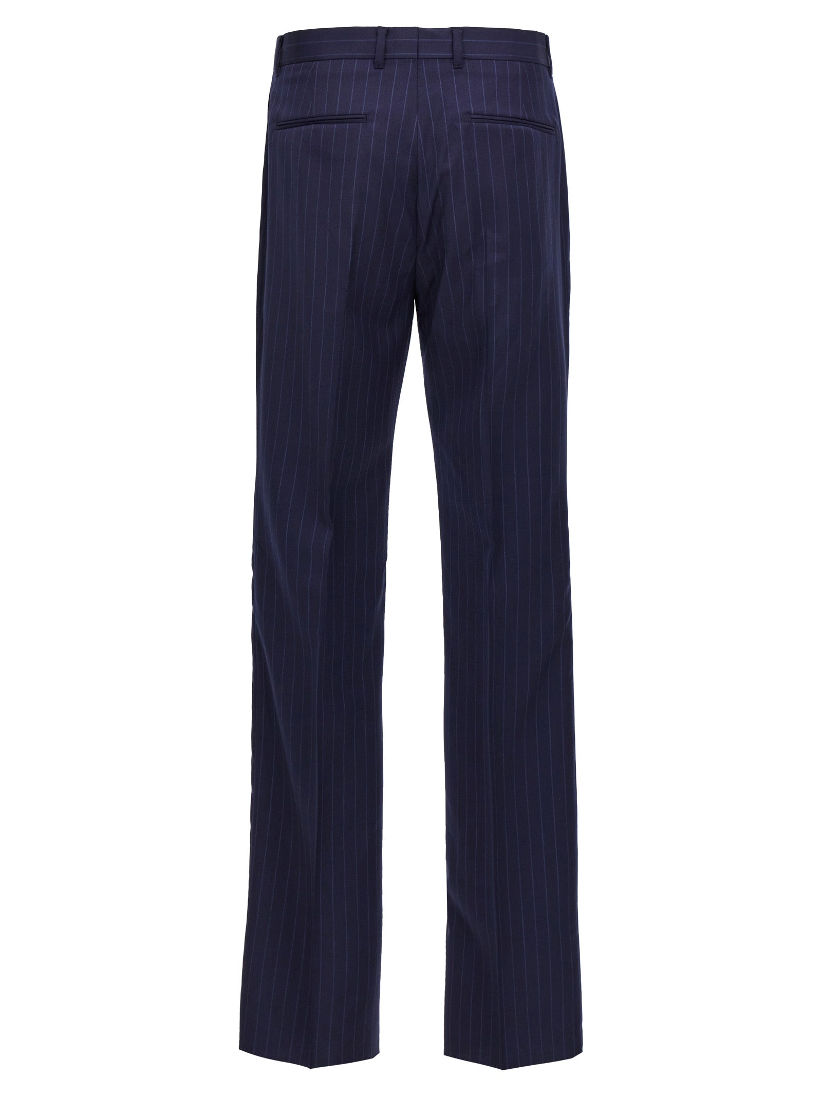 Pantalon en laine bleue Givenchy pour homme, coupe élégante, détails sophistiqués et finition soignée.
