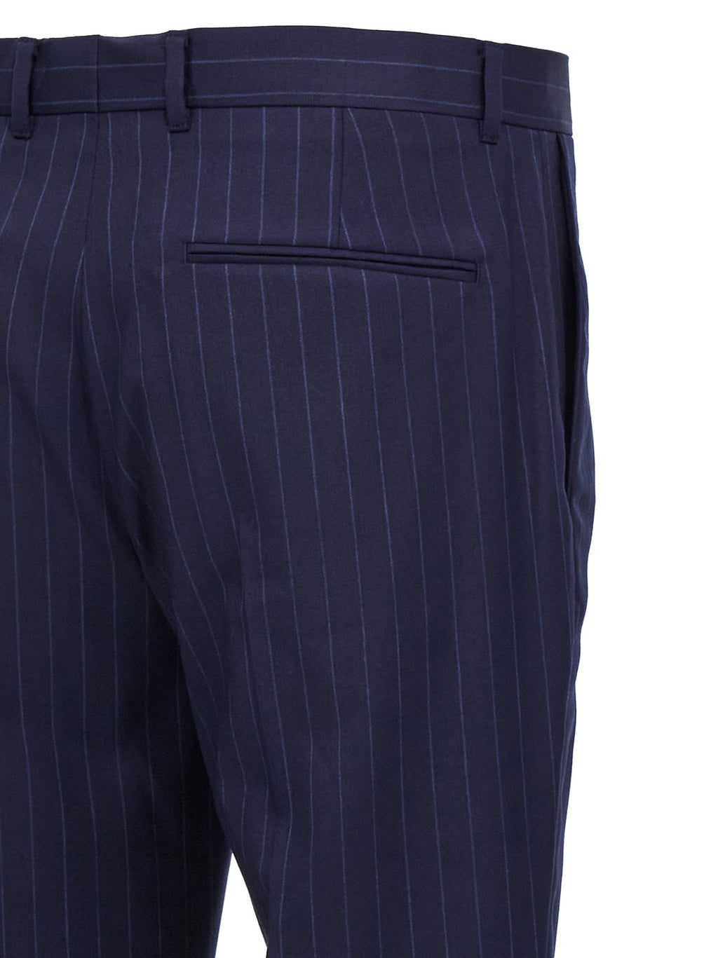 Pantalon en laine bleue de marque Givenchy, pantalon élégant pour homme, visible avec une coupe classique et finition soignée.