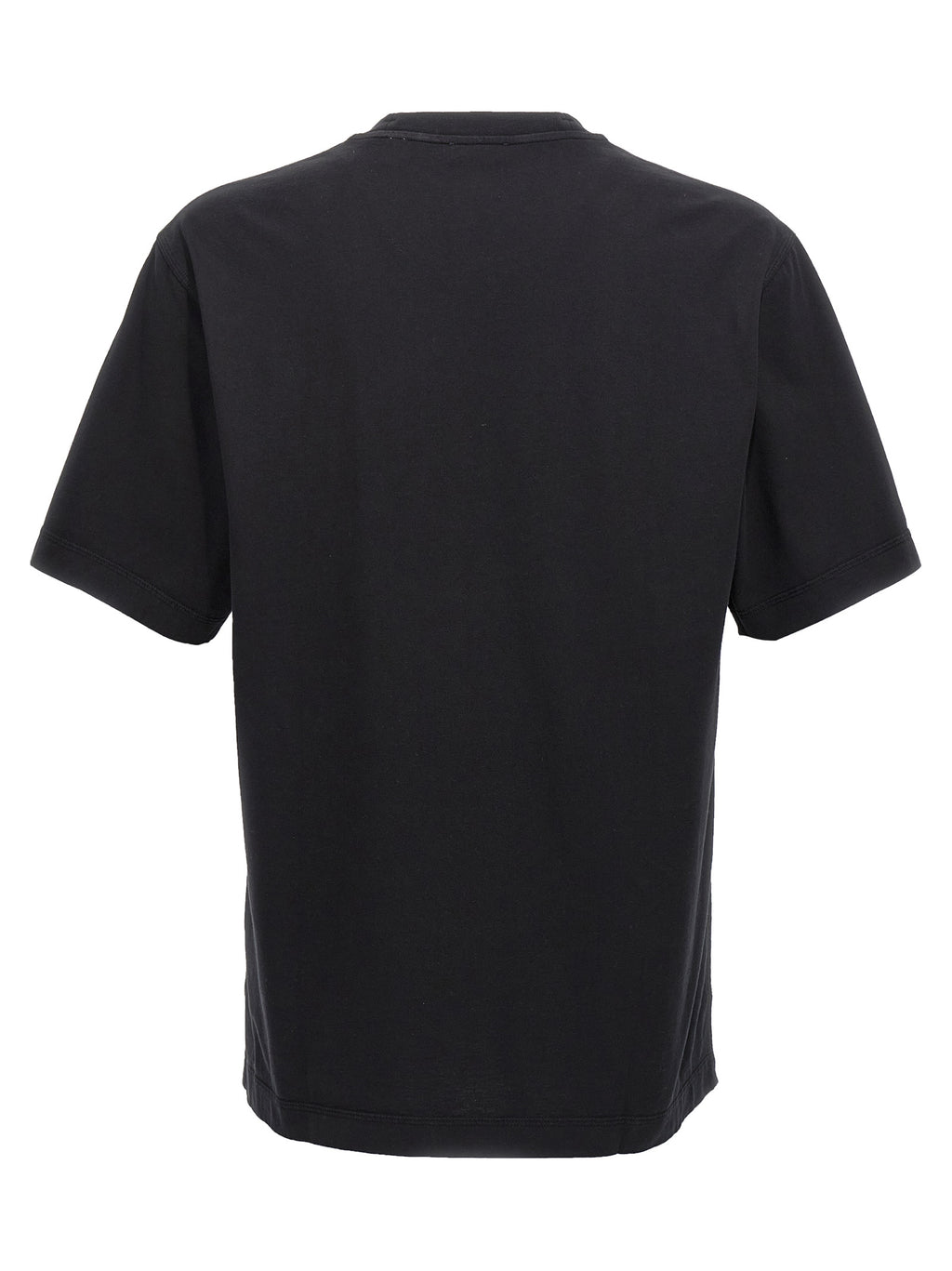 T-shirt en coton noir de la marque Burberry, coupe classique avec logo discret, vue de face.