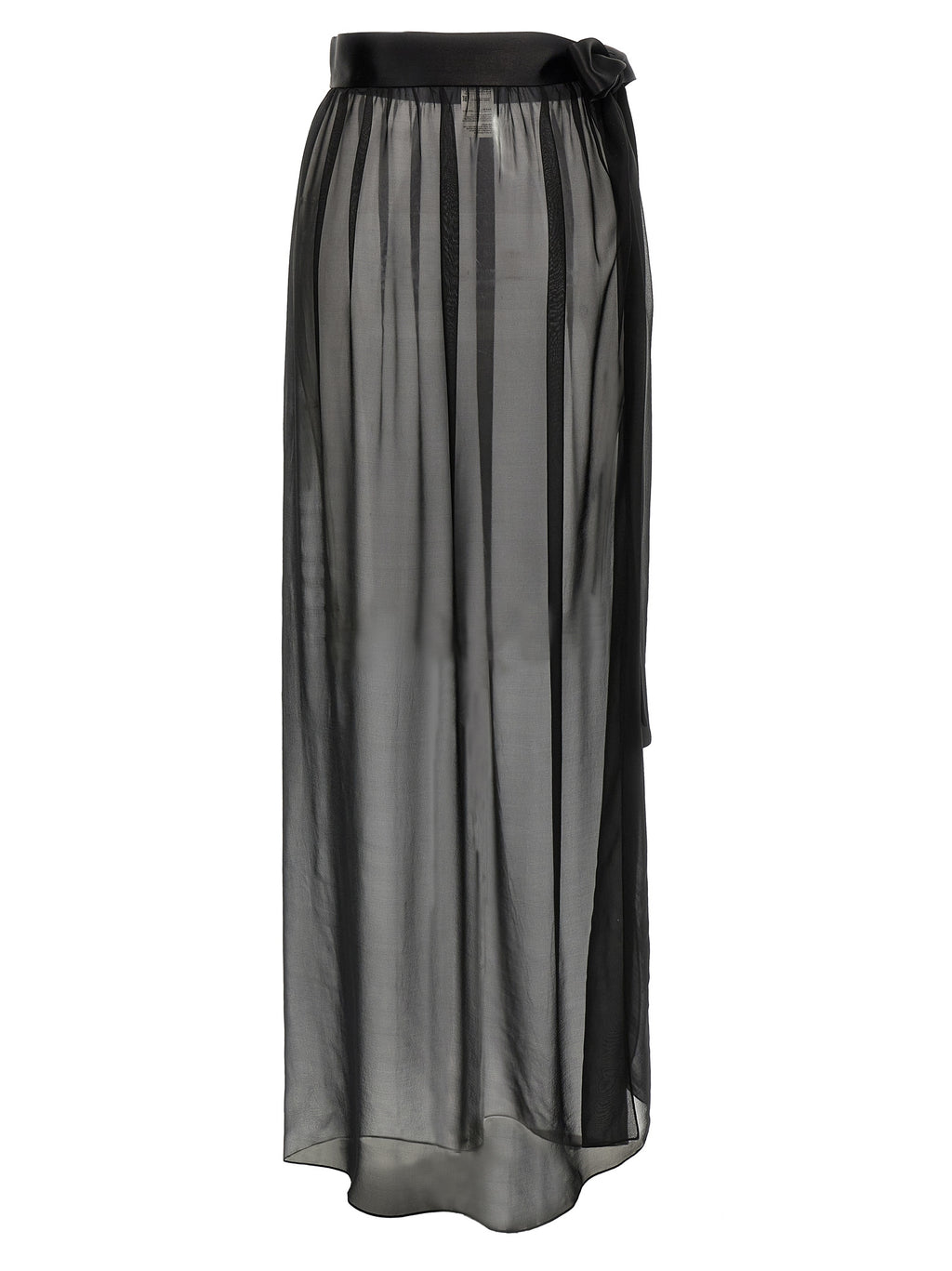 Jupe courte en soie noire de Dolce & Gabbana, coupe élégante, ajustée, avec finition fluide et sophistiquée.