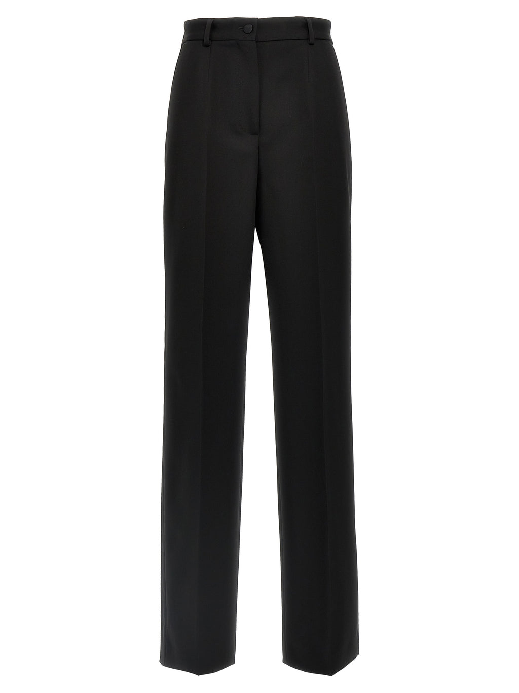 Costume de smoking noir en laine vierge de Dolce & Gabbana, détails élégants et coupe sophistiquée.