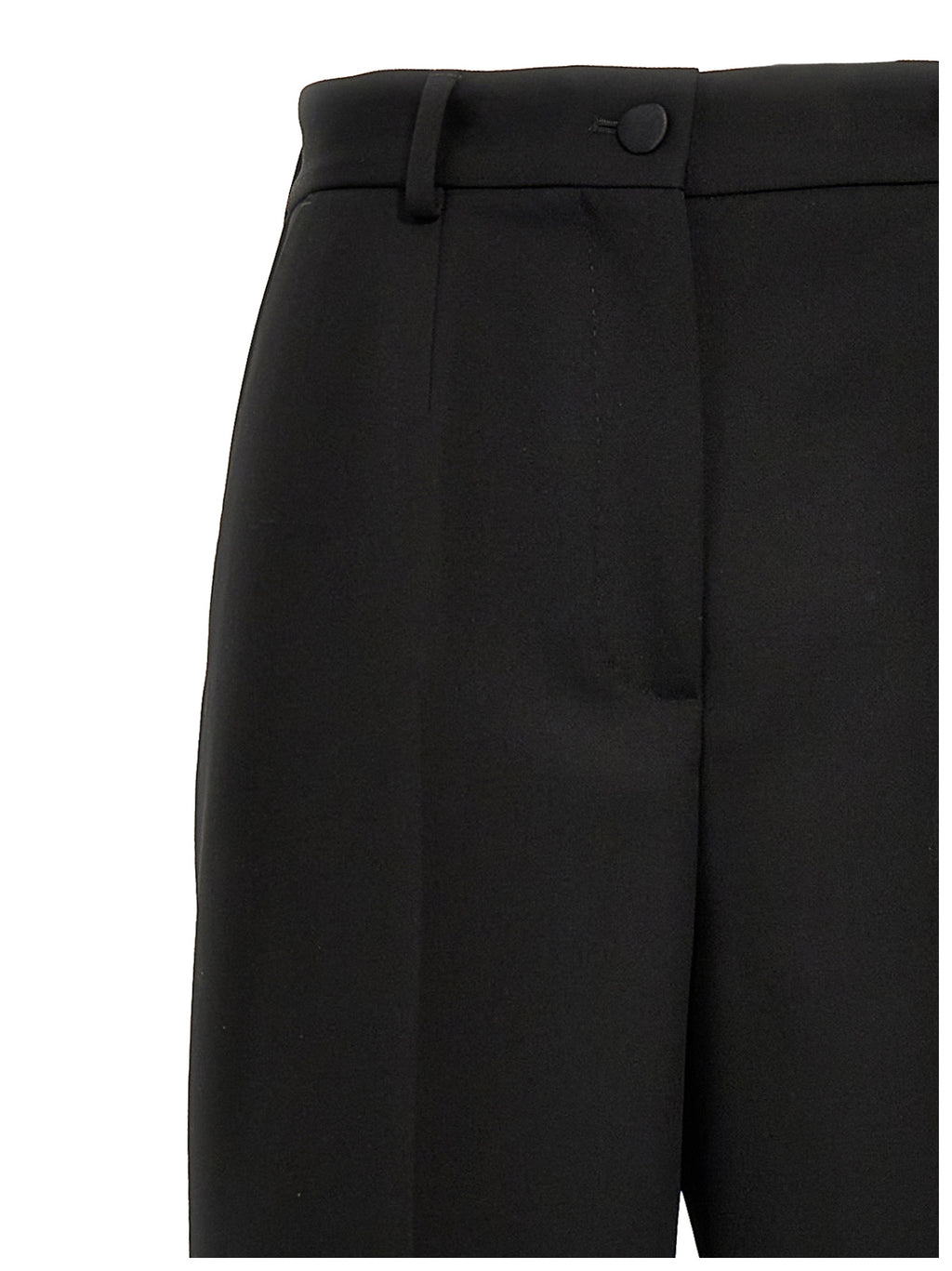 Costume smoking noir en laine vierge Dolce & Gabbana, veste élégante avec détails sophistiqués, pour homme.