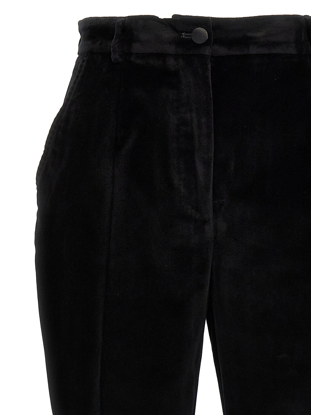 Pantalon noir en coton de Dolce & Gabbana, pantalon élégant pour homme, coupe classique et style sophistiqué.