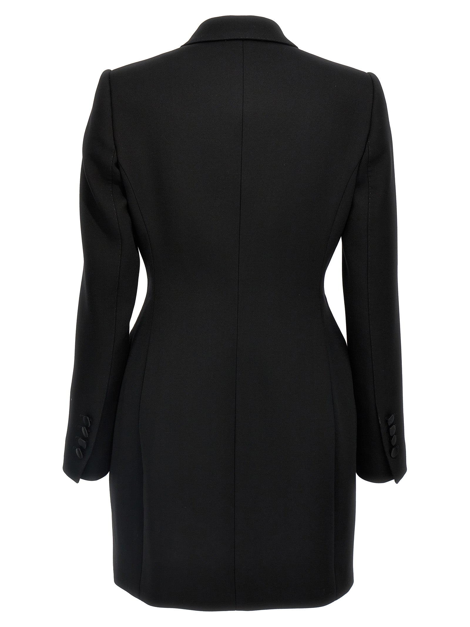 Veste blazer noire en laine vierge de Dolce & Gabbana, coupe élégante et classique pour homme ou femme.