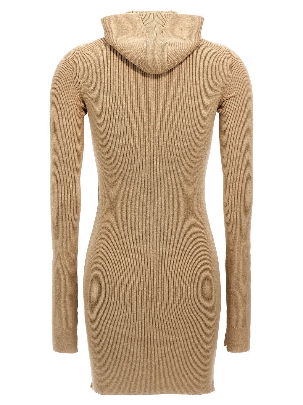 Robe courte en laine beige de la marque Fendi, vêtement élégant avec coupe moderne et détails sophistiqués.