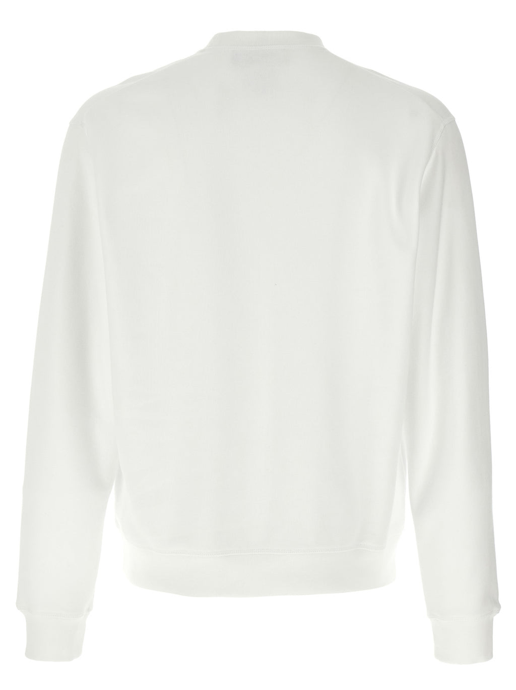 Sweat-shirt blanc en coton de Dsquared², vue de face avec logo discret, tissu doux et confortable, idéal pour un look décontracté.