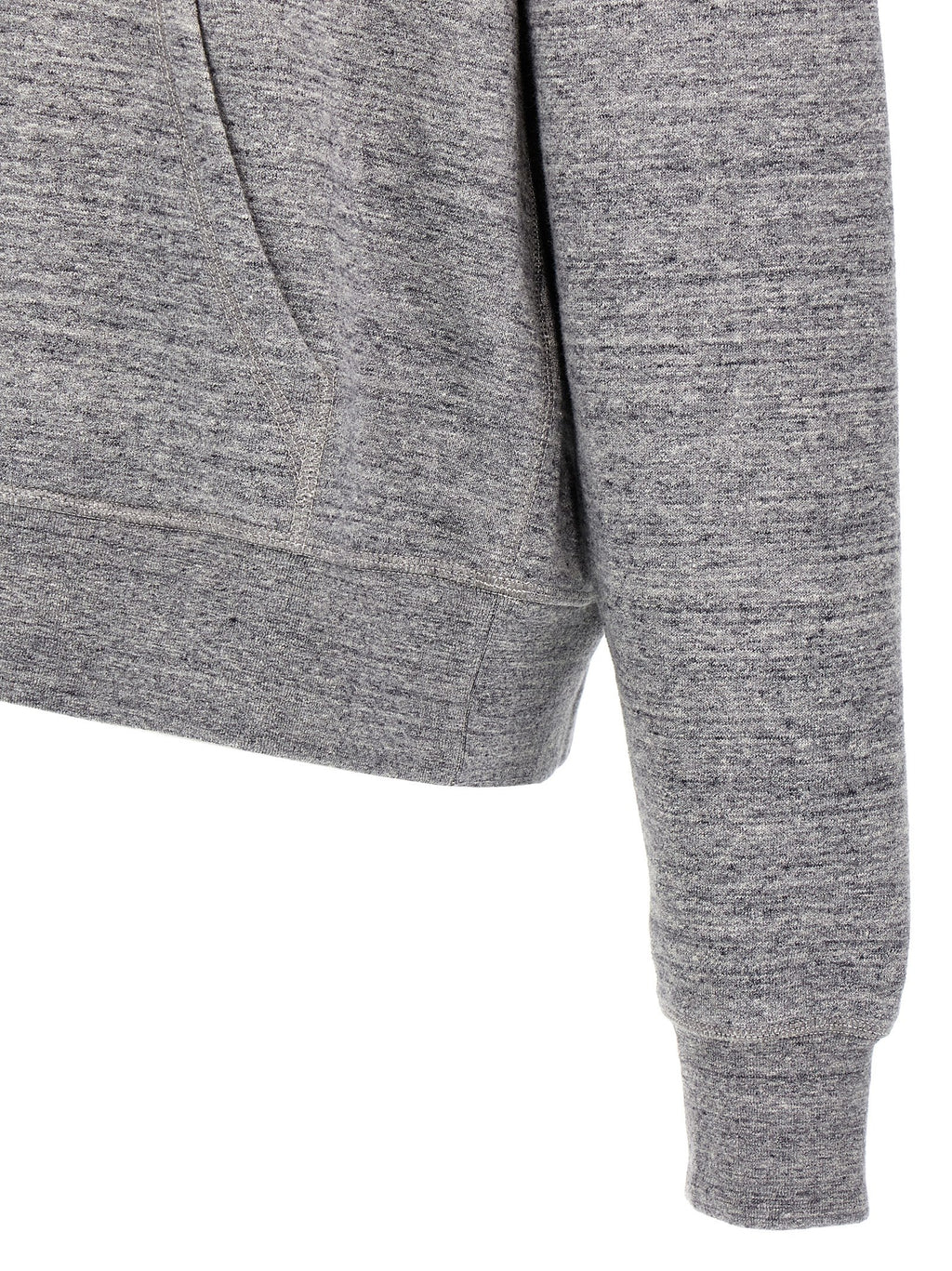 Sweat-shirt gris en coton de la marque Dsquared², coupe décontractée et logo discreet visible sur le devant.
