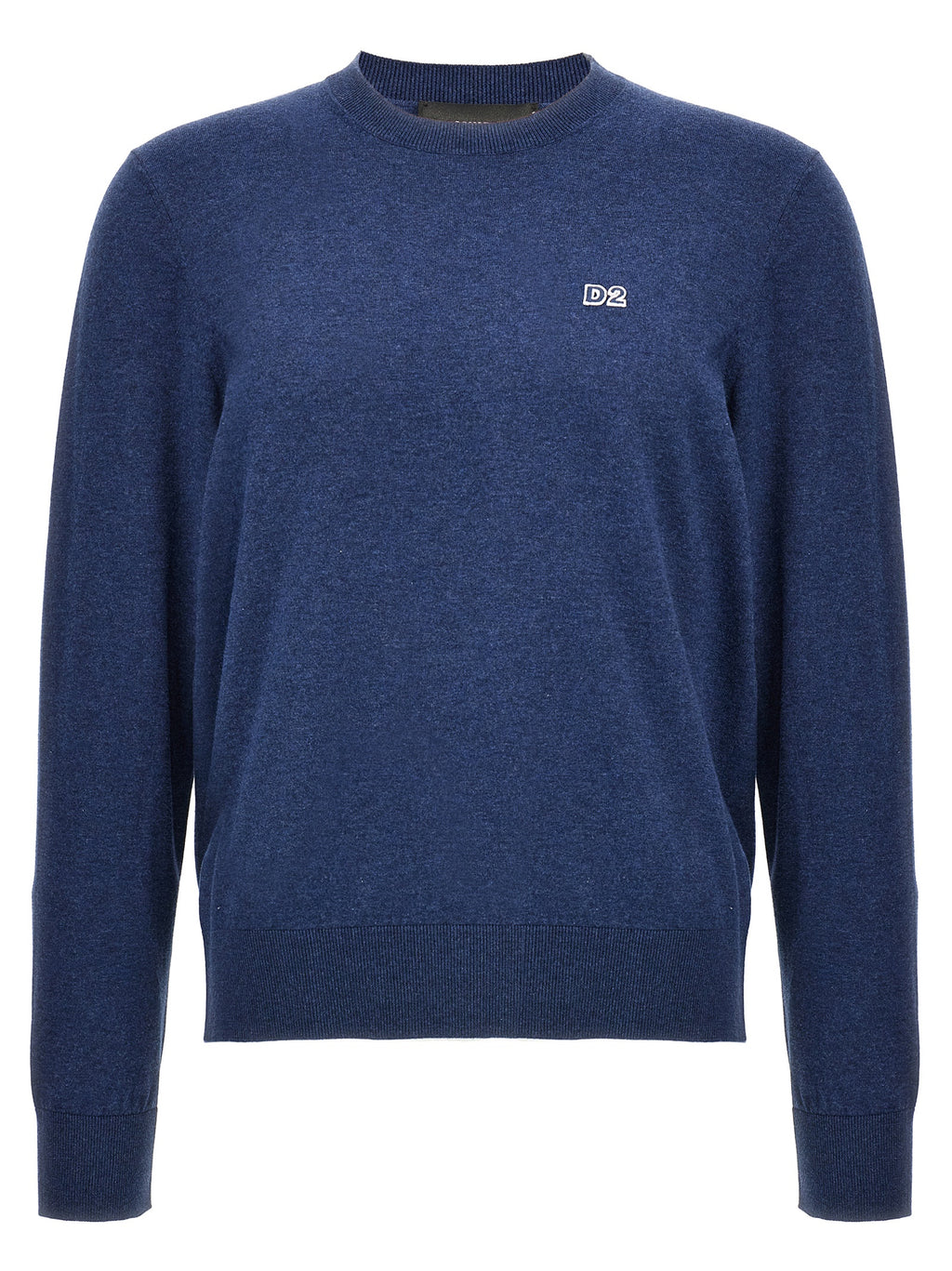 Cardigan en coton bleu Dsquared² avec boutons et col rond, porté sur un mannequin.