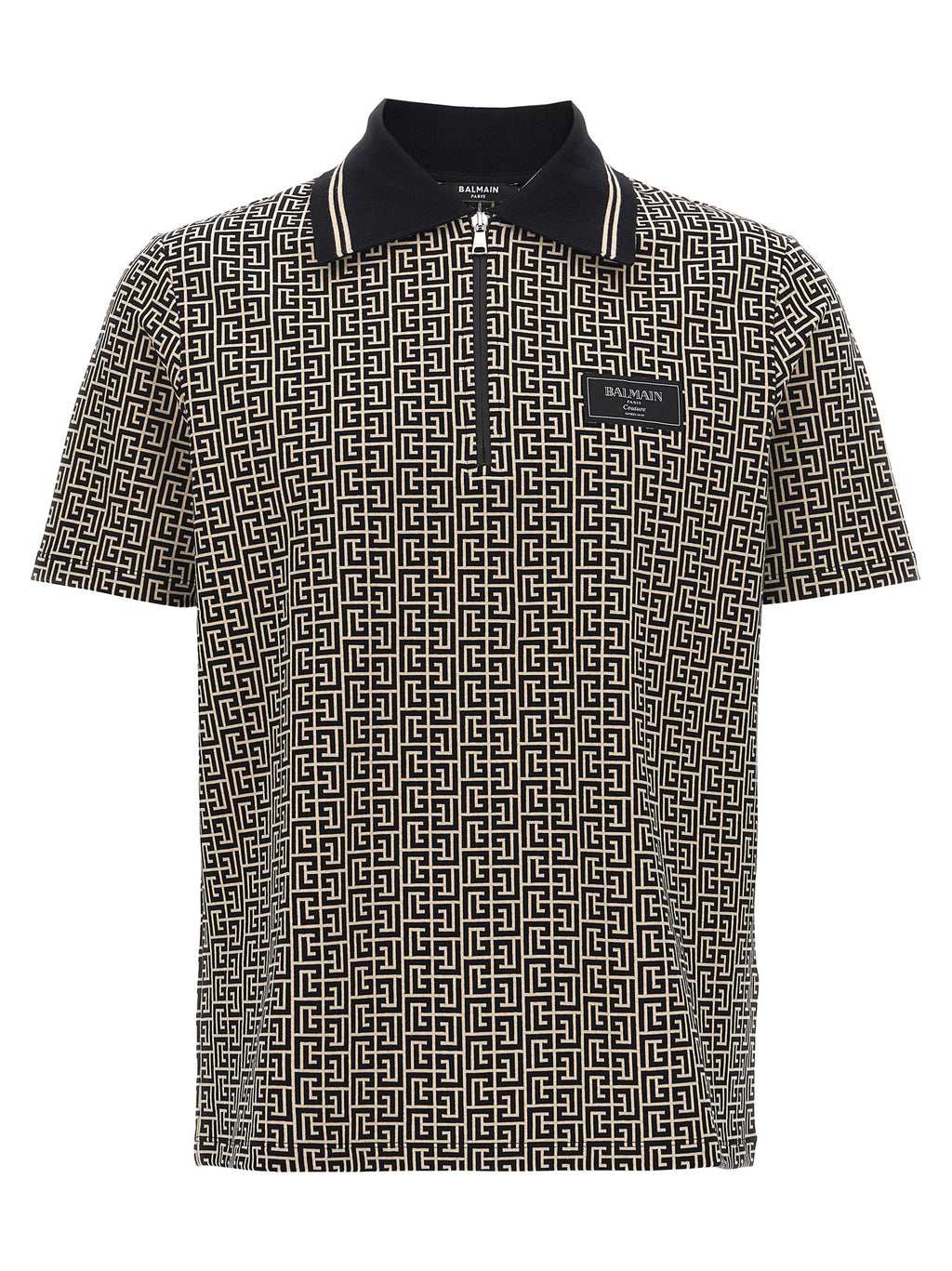 Balmain Bicolor-Poloshirt aus Baumwolle