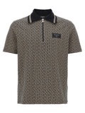 Balmain Bicolor-Poloshirt aus Baumwolle