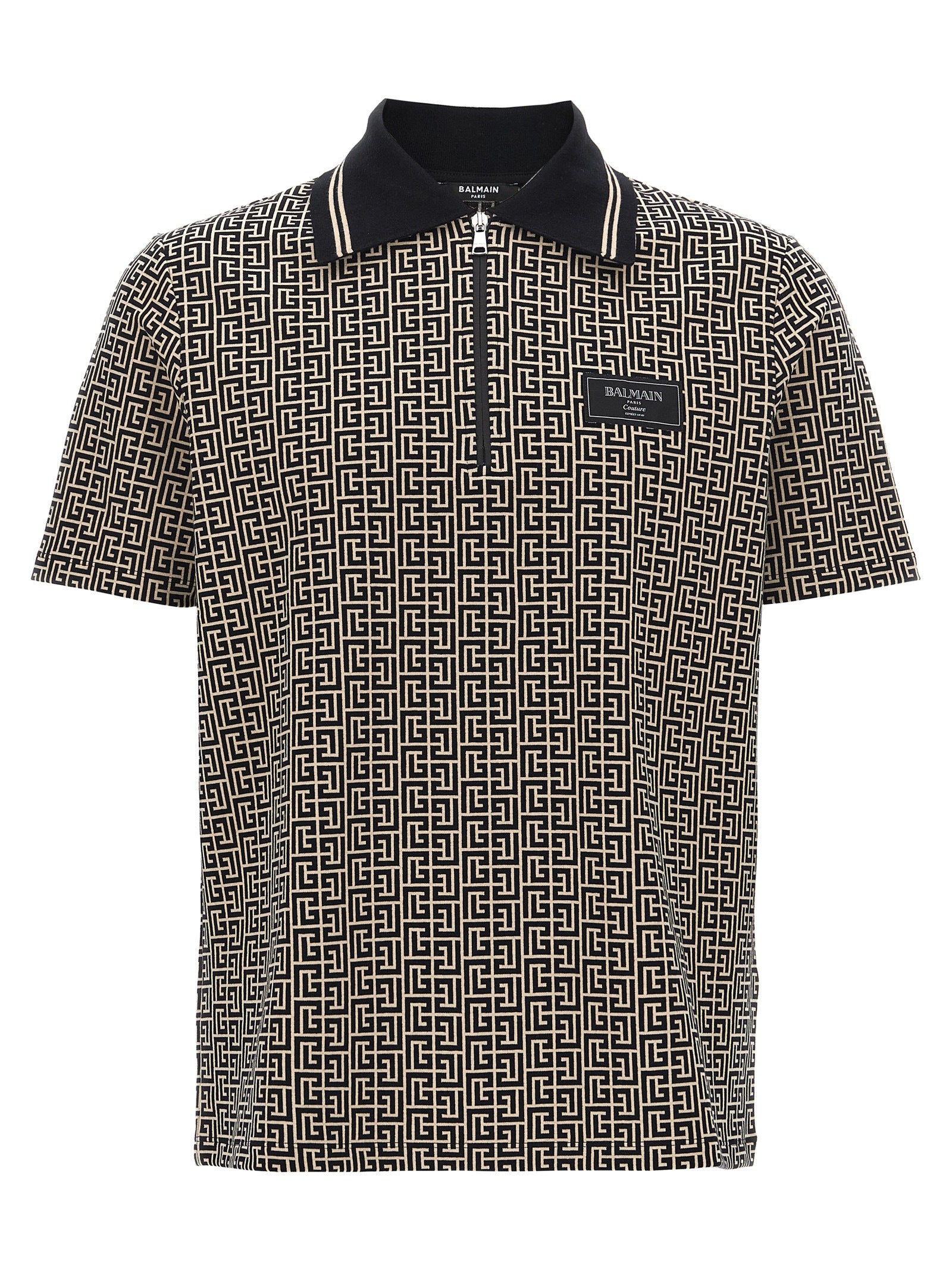 Balmain Bicolor-Poloshirt aus Baumwolle