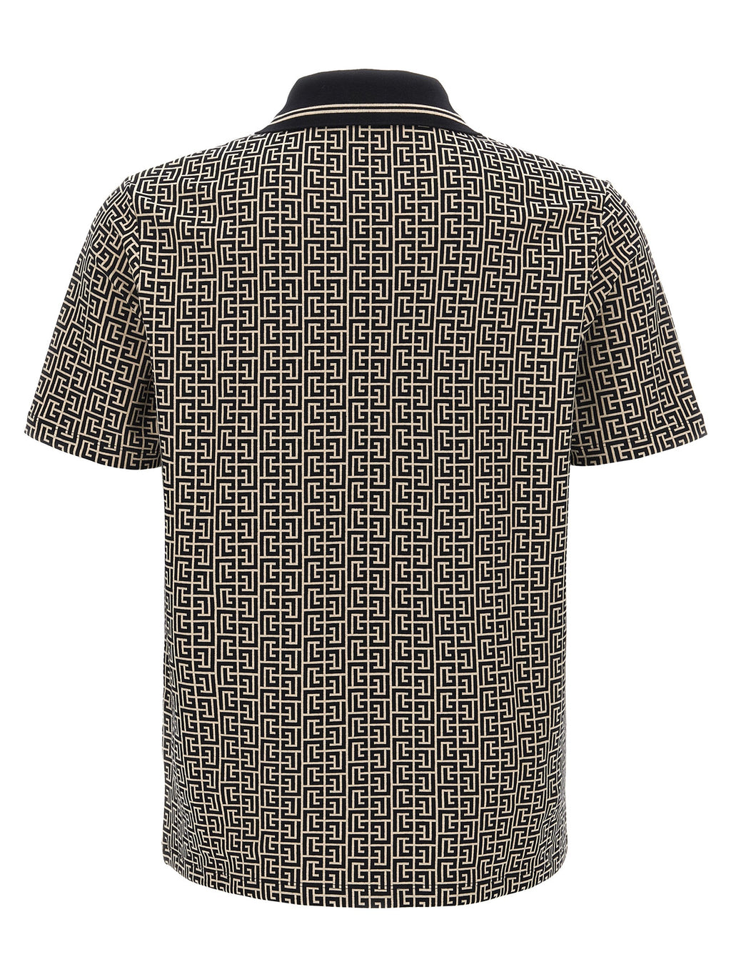 Balmain Bicolor-Poloshirt aus Baumwolle