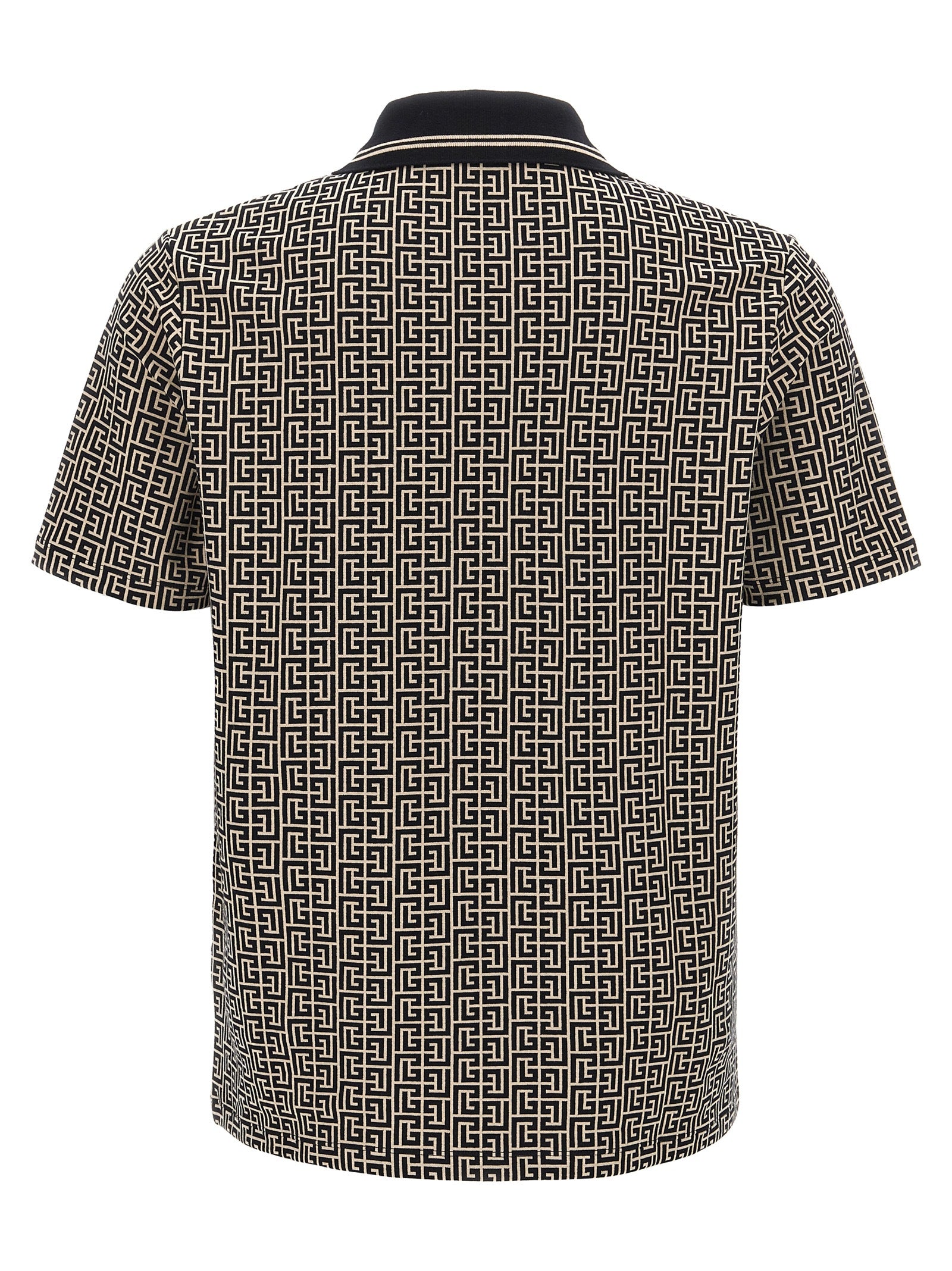 Balmain Bicolor-Poloshirt aus Baumwolle