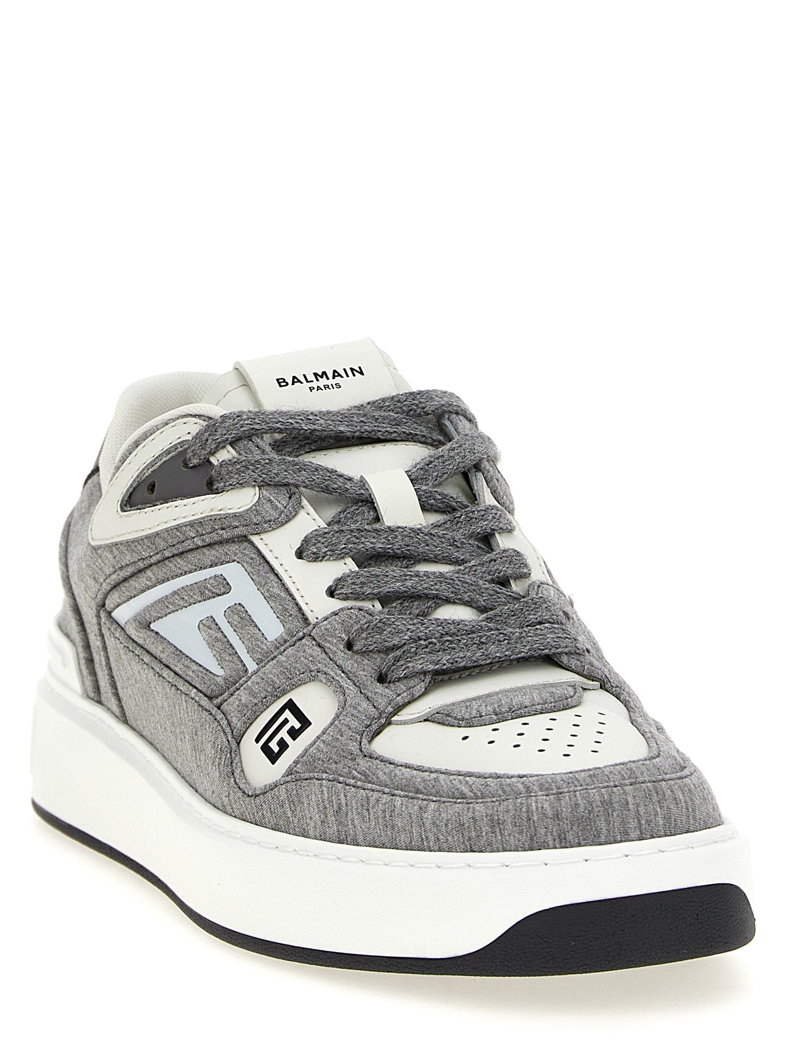 Chaussures de sport multicolores en polyester Balmain, sneakers athlétiques tendance avec design coloré et moderne.