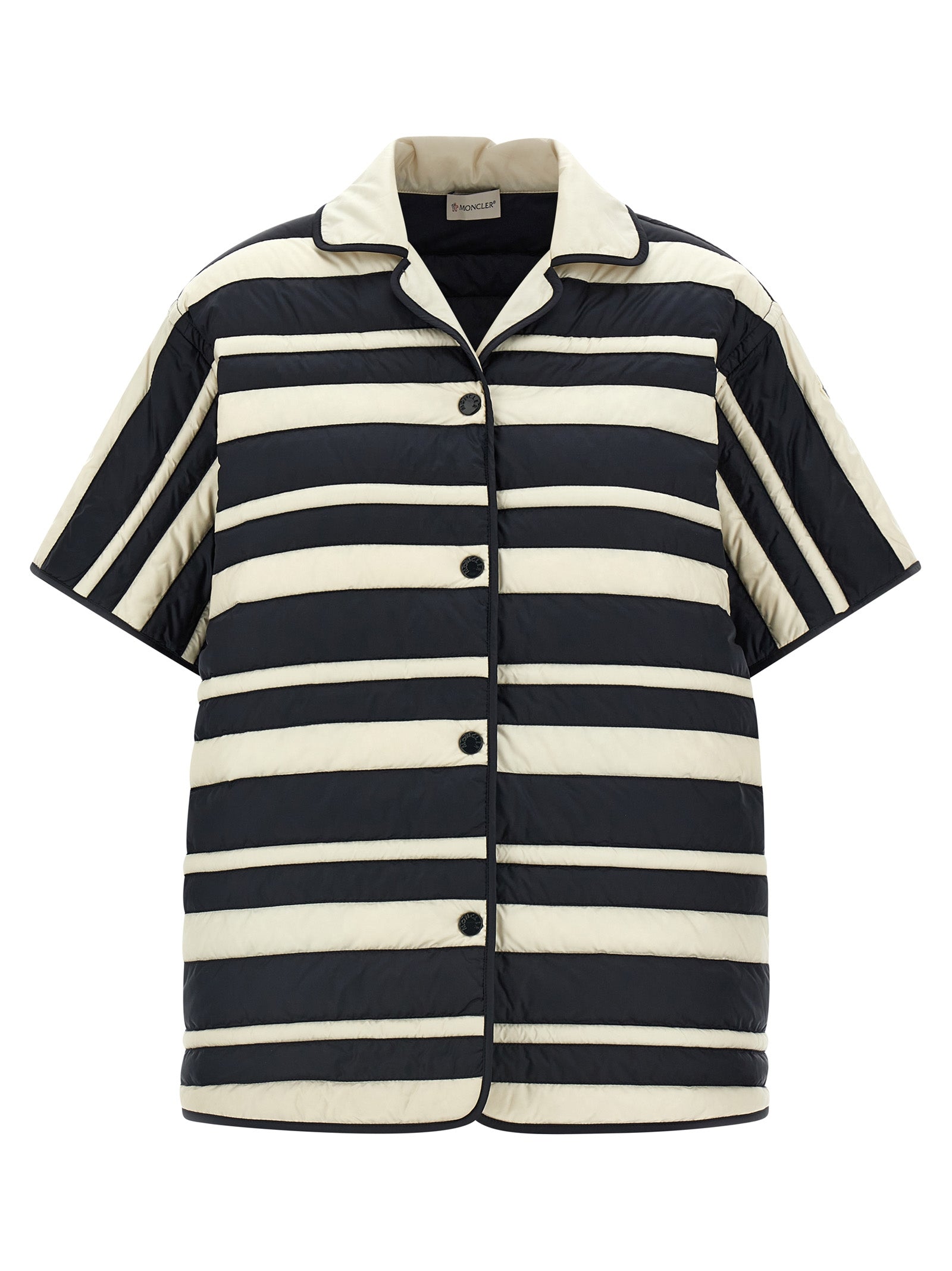 Blouse en polyamide multicolore de Moncler, légère et tendance, avec un design coloré et moderne, visible en gros plan.