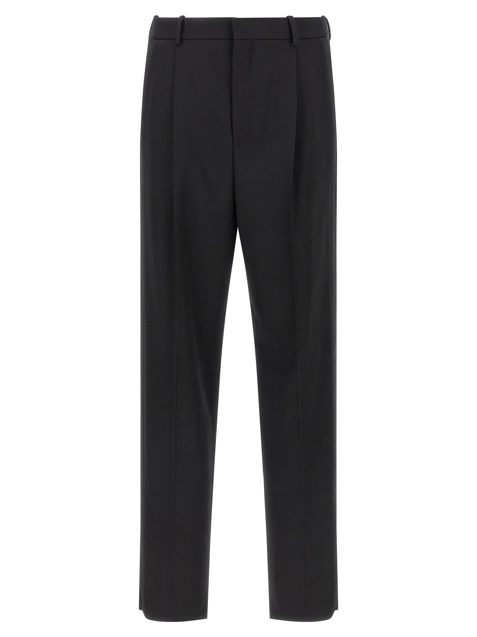 Saint Laurent Schwarze Wollhose