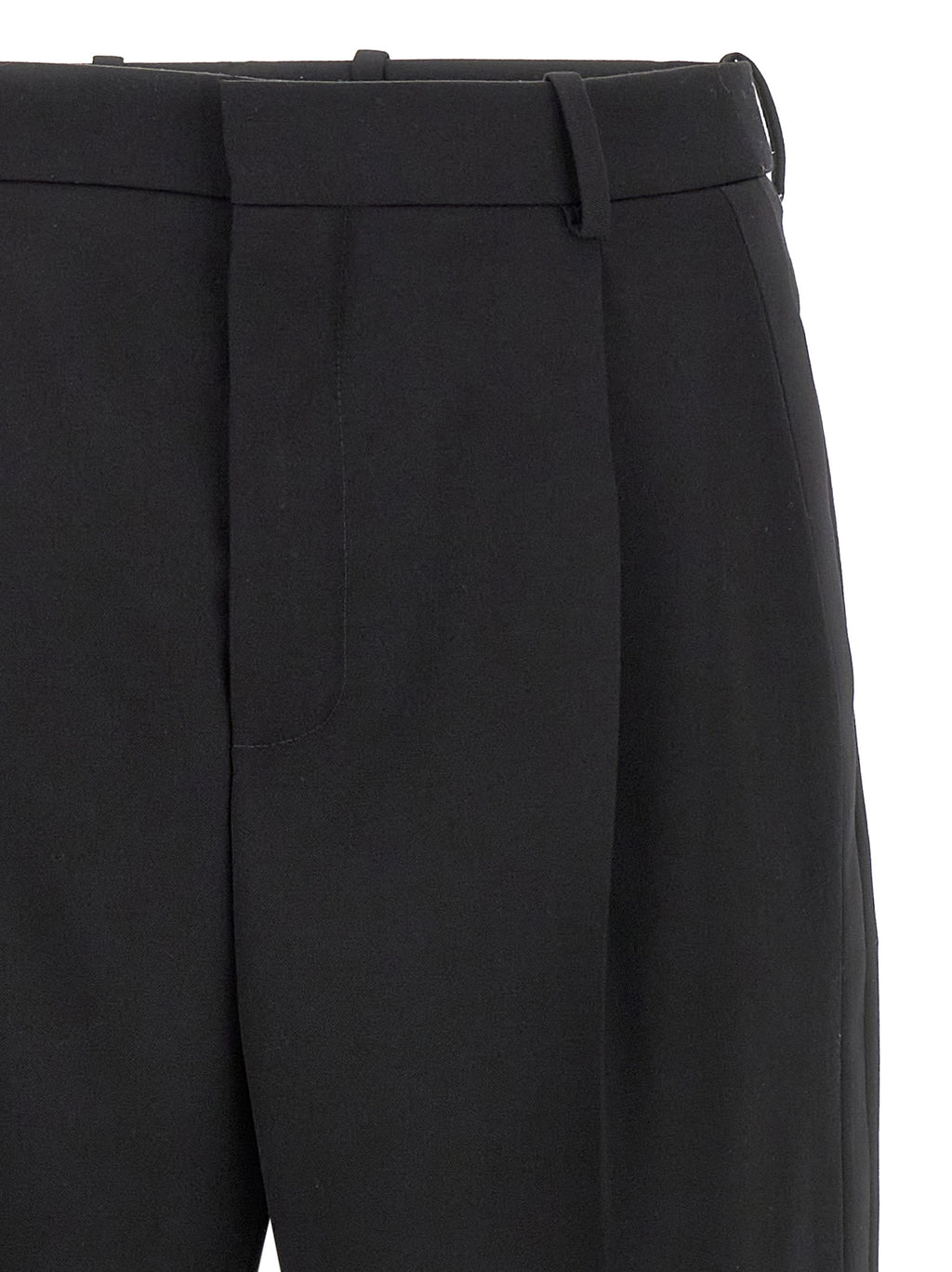 Saint Laurent Schwarze Wollhose