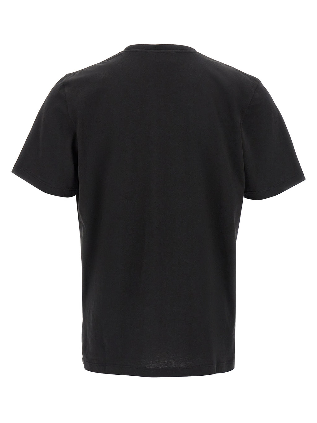 T-shirt noir en coton de Saint Laurent, coupe classique avec logo discret, porté sur un mannequin.