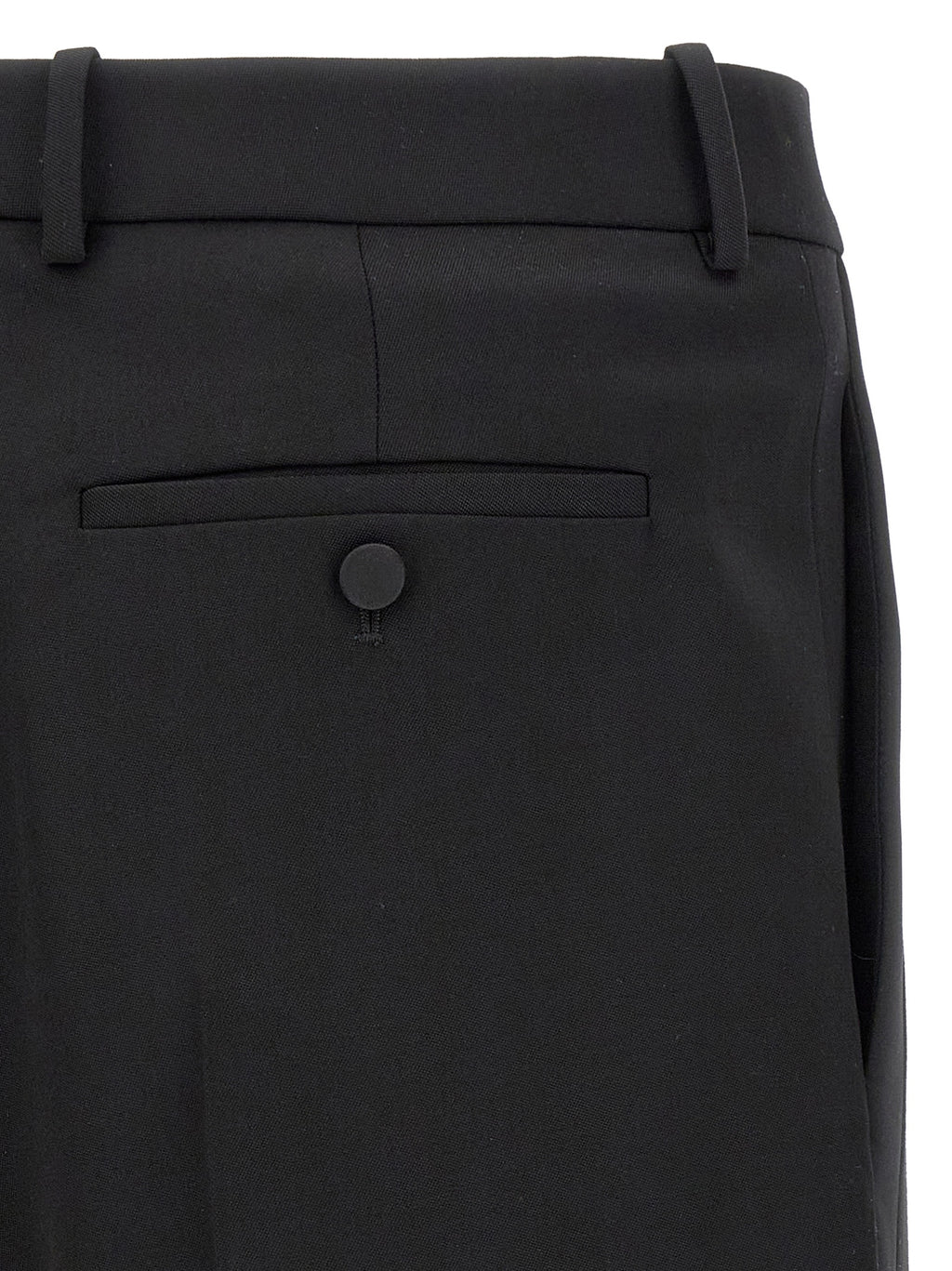 Saint Laurent Schwarze Wollhose