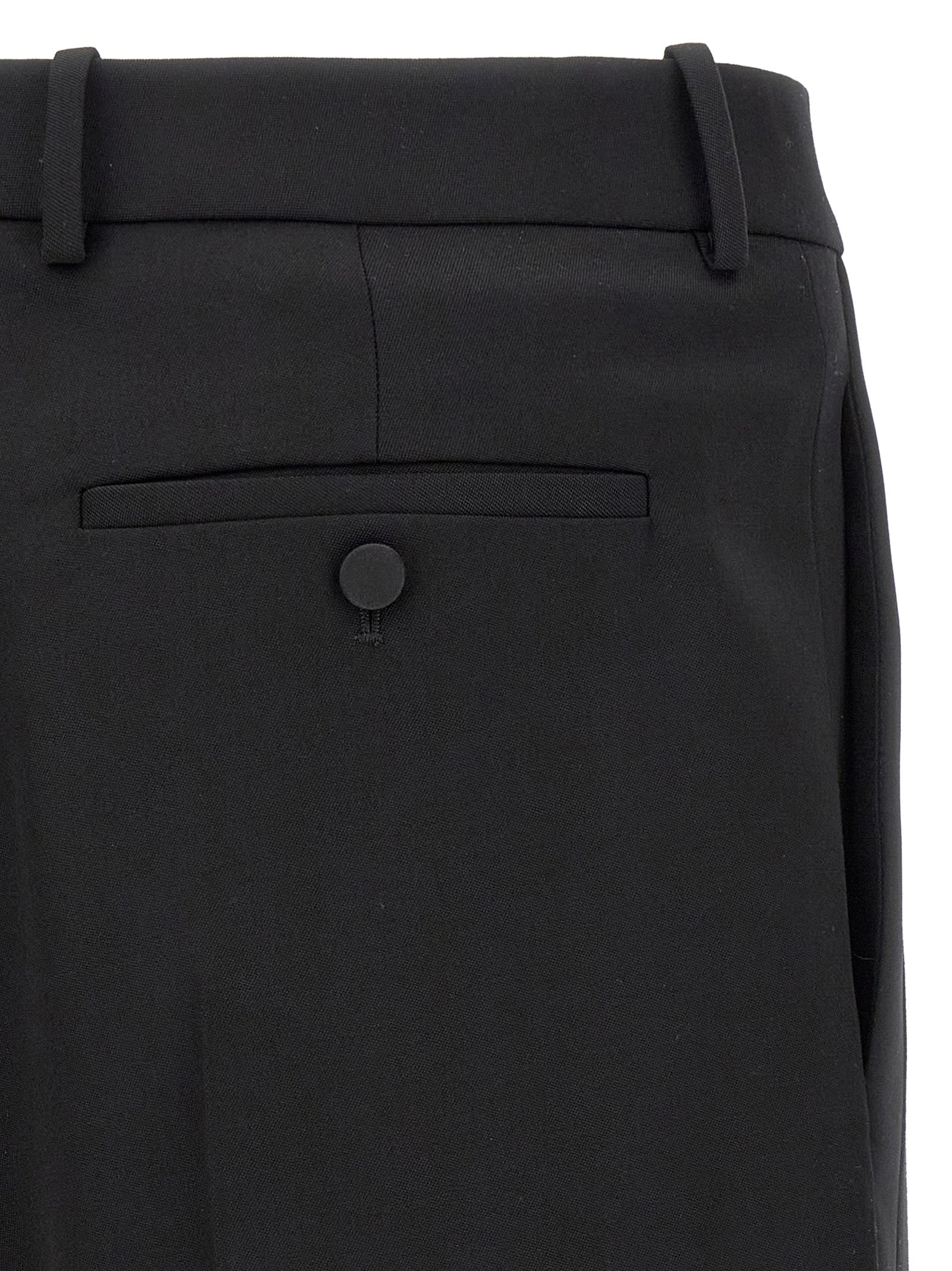 Saint Laurent Schwarze Wollhose