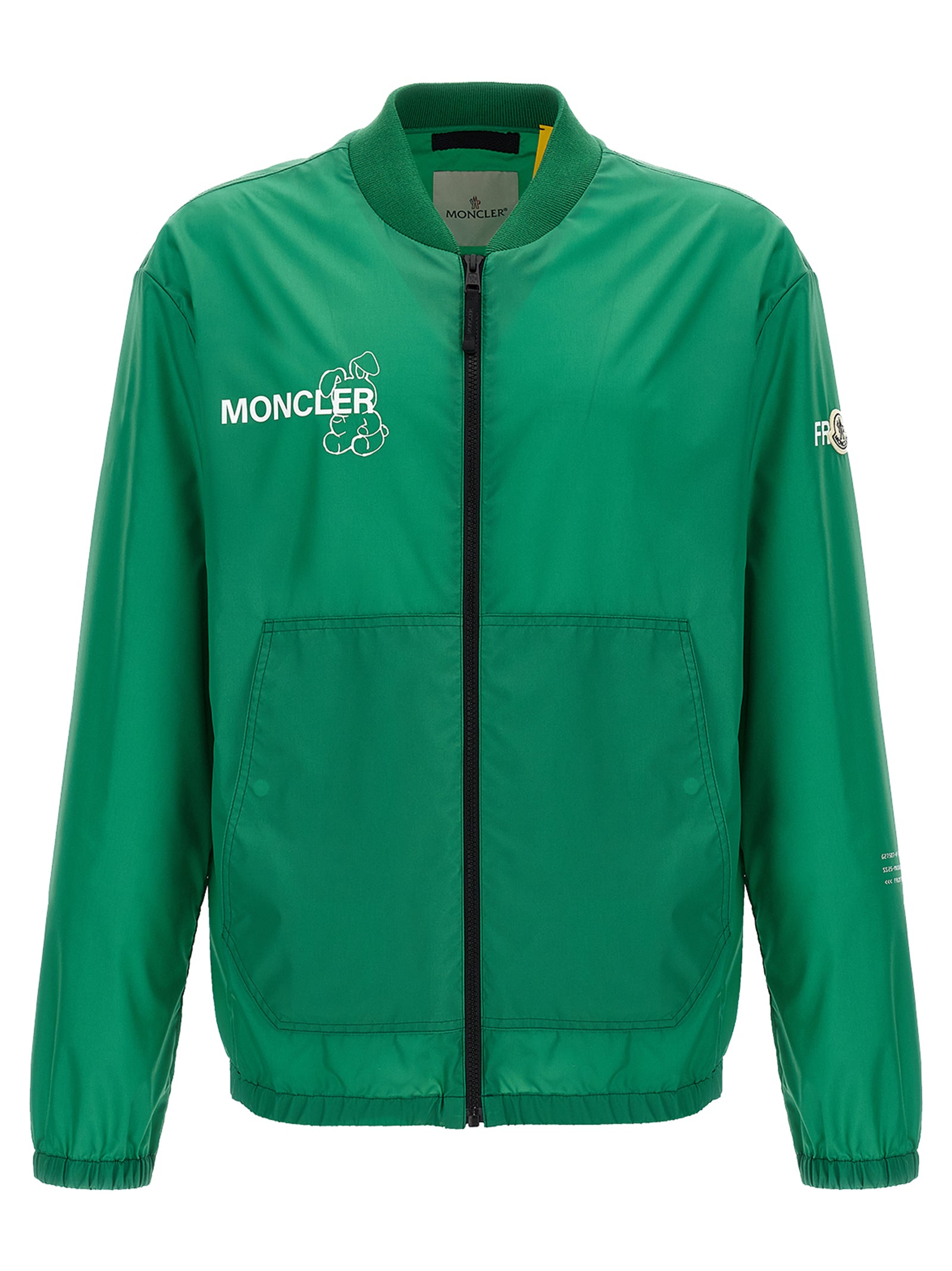 Veste bomber bicolore en polyamide de MONCLER GENIUS, style moderne et élégant, vue de face.
