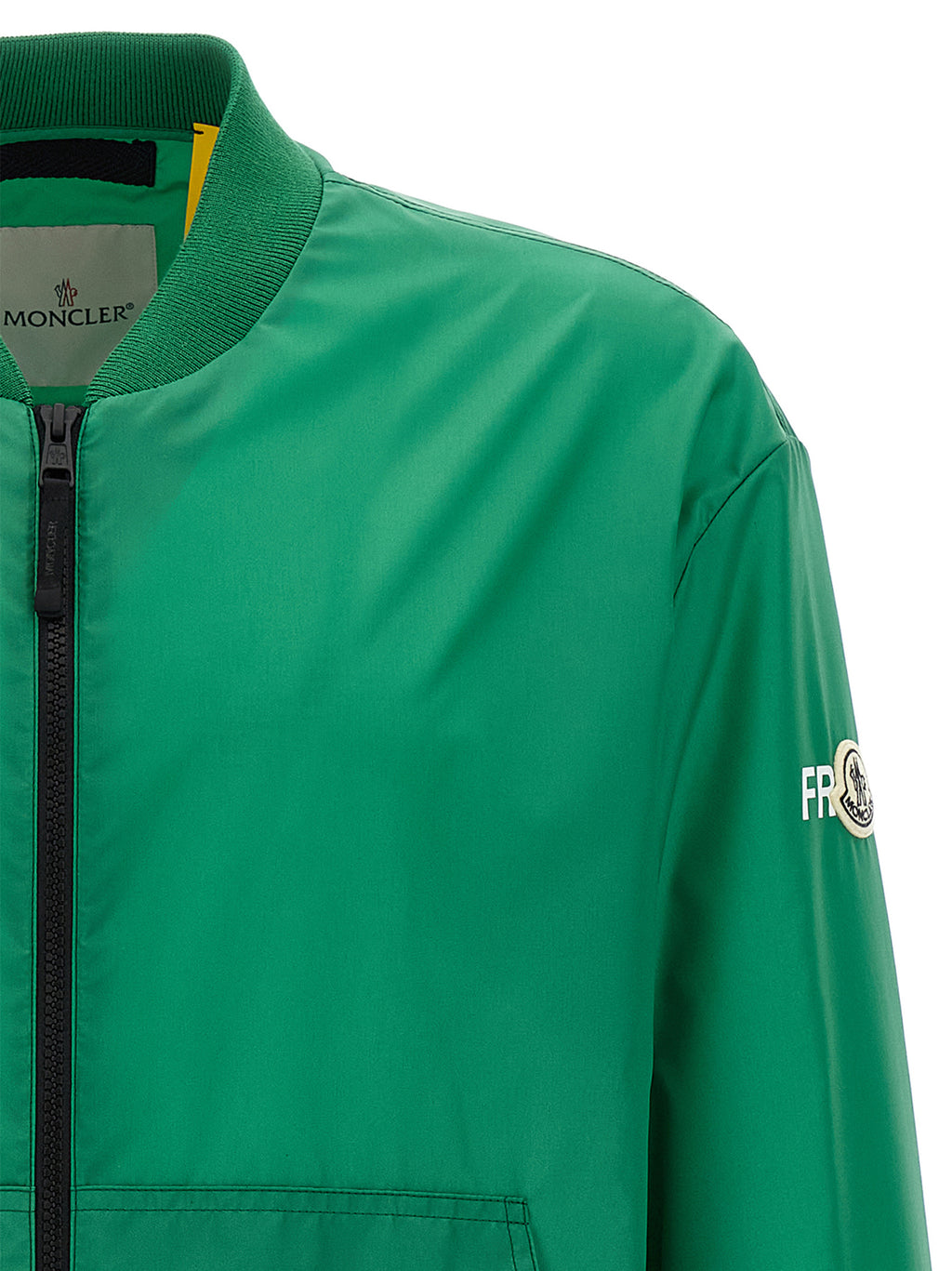 Veste bomber bicolore en polyamide de MONCLER GENIUS, style moderne et léger, vue de face sur fond neutre.