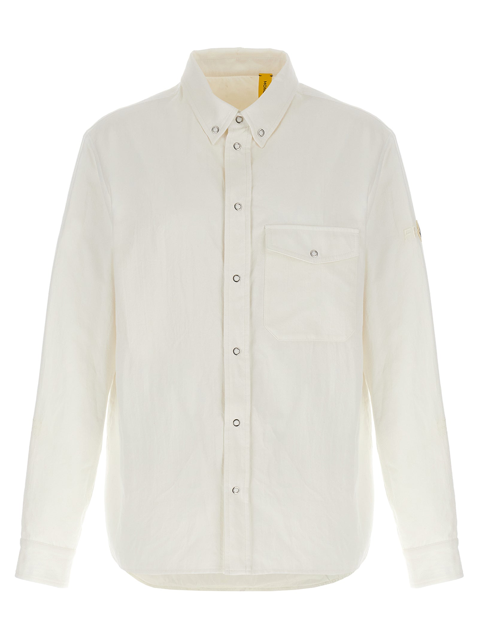 Blouse en polyamide blanche de MONCLER GENIUS avec détails modernes, visible sur l'image.
