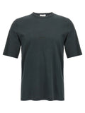 T-shirt en coton noir de Saint Laurent, coupe classique, avec logo discret en relief sur la poitrine.