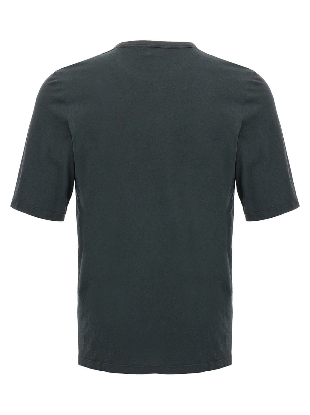 T-shirt noir en coton de la marque Saint Laurent, coupe classique, visible avec col rond et logo discret à l'avant.