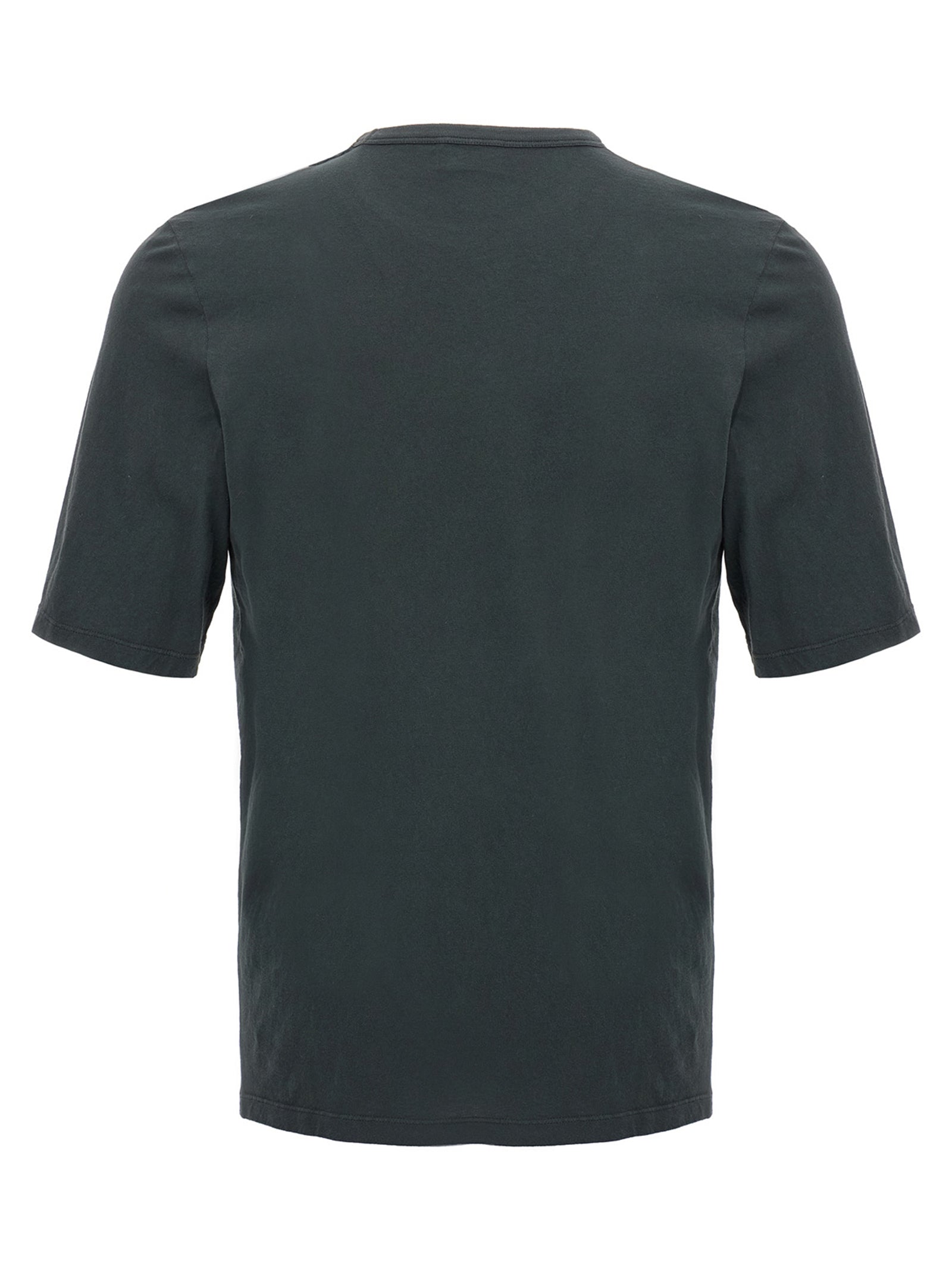 T-shirt noir en coton de la marque Saint Laurent, coupe classique, visible avec col rond et logo discret à l'avant.
