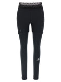 Leggings en polyester noirs de Balenciaga, ajustés et élastiques, avec le logo de la marque visible sur la taille.