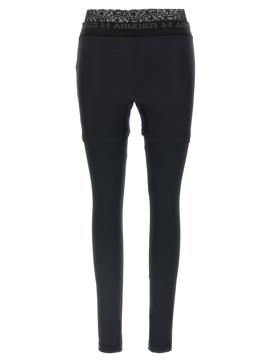Leggings en polyester noirs de Balenciaga, ajustés et élégants, avec logo discret sur la taille.