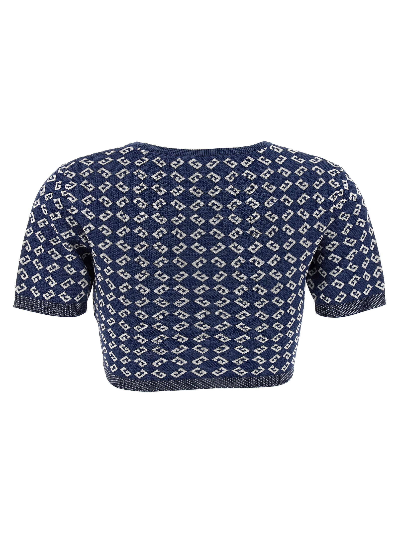 T-shirt en viscose bleue de Givenchy, coupe classique, avec logo discret sur la poitrine, portée décontractée.