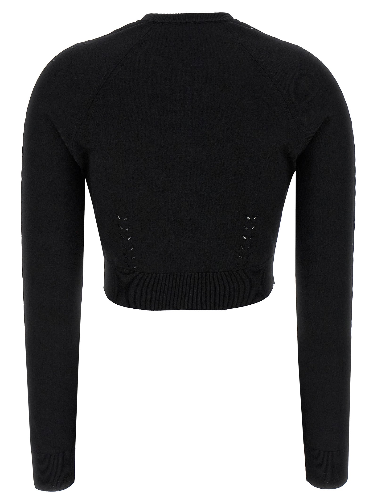 Cardigan noir en viscose de la marque Dolce & Gabbana, avec coupe élégante et détails modernes visible sur l'image.
